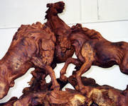 Eine Pferdeskulptur